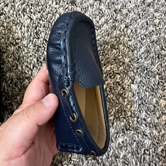 Janie And Jack Leather Driving Shoe Connor Navy Baby/Toddler Size 4 - Picture 9 of 15